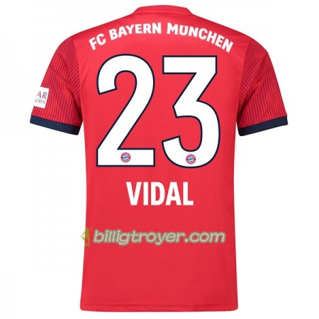 Billige Fotballdrakter FC Bayern München Vidal 23 Hjemmedraktsett 2018/19 Kortermet